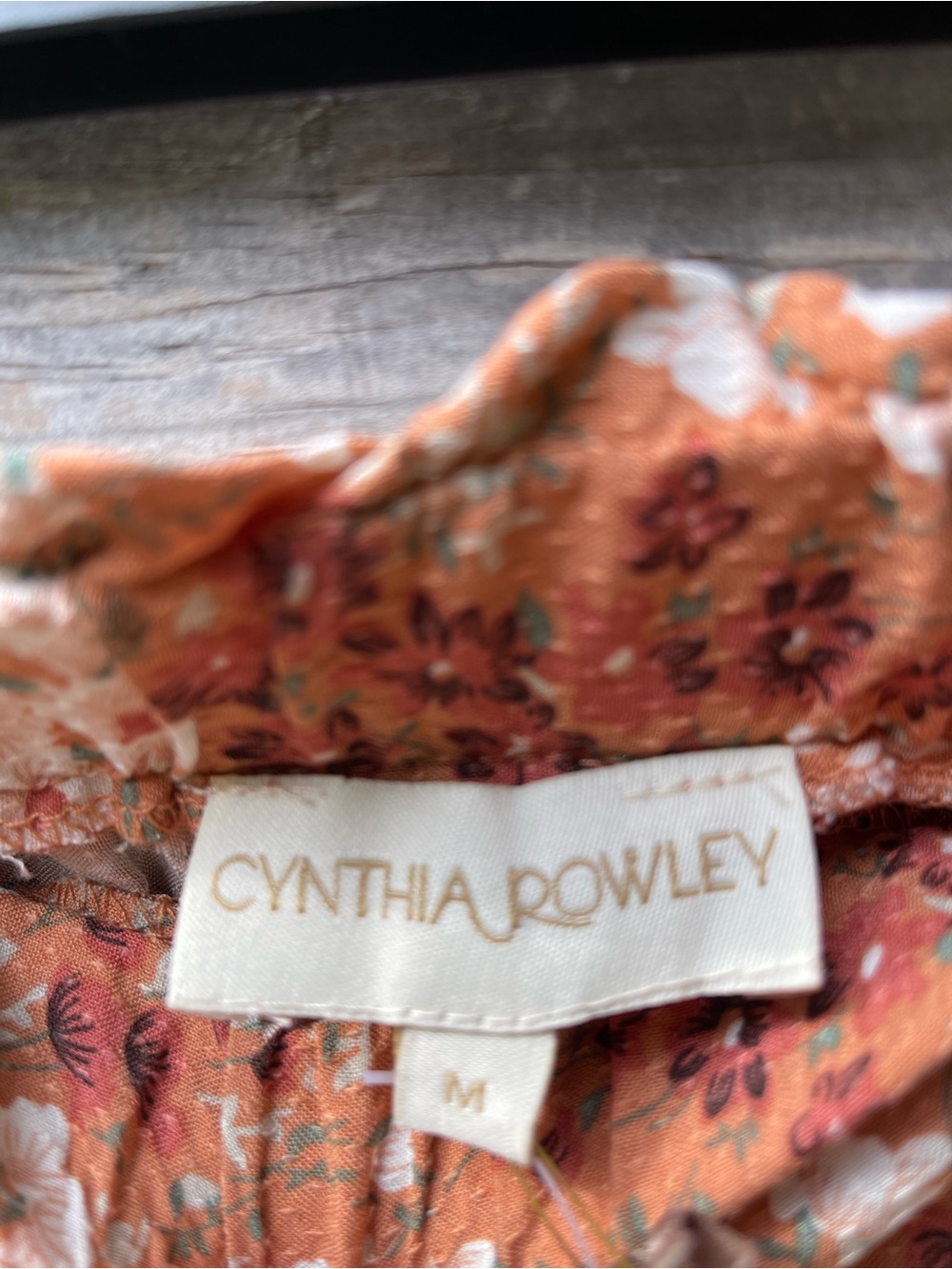 Cynthia Rowley Rust Floral Tiered Skirt Size M NWT - Picture 5 of 7